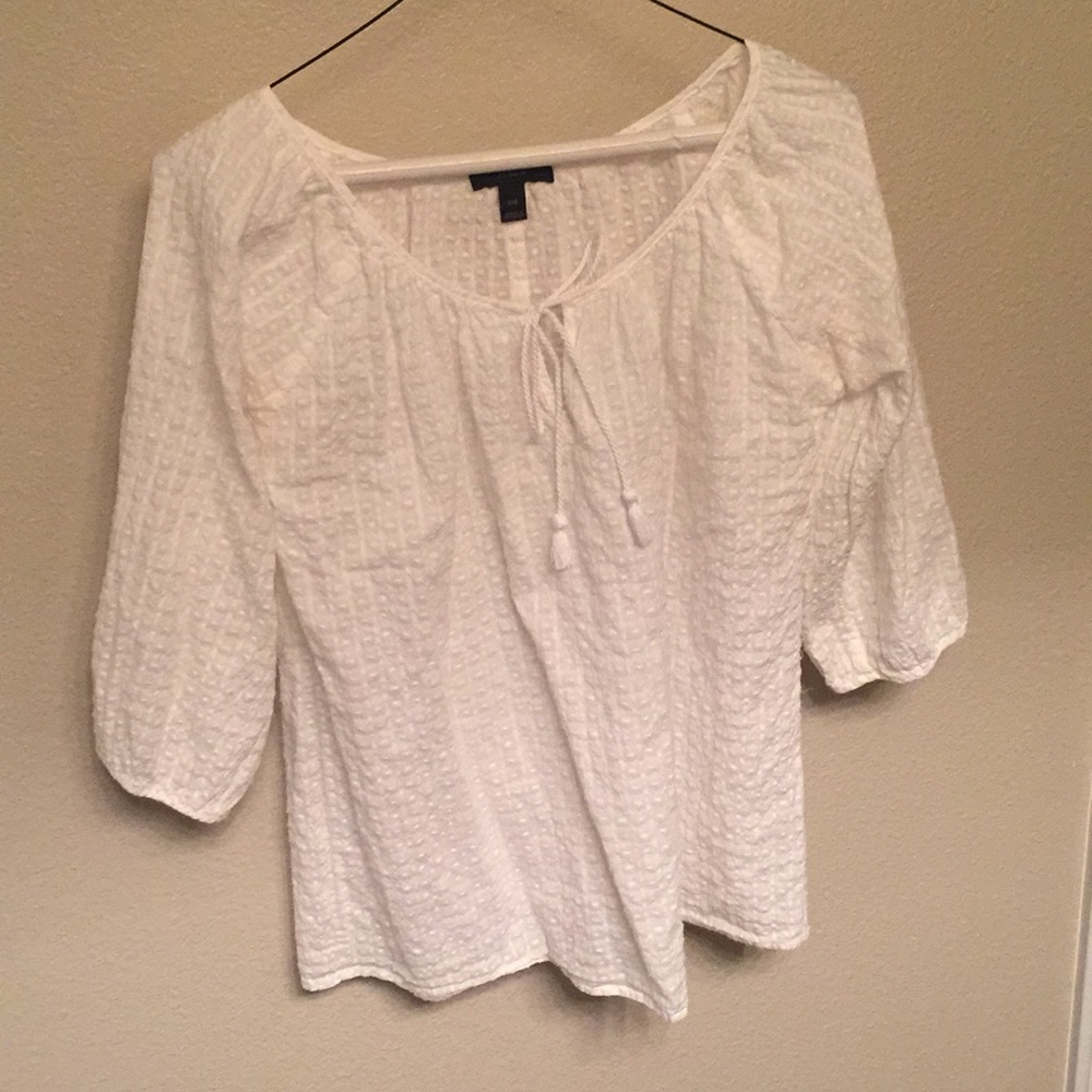 J crew white blouse